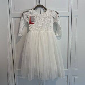 Elegant White Lace Dress